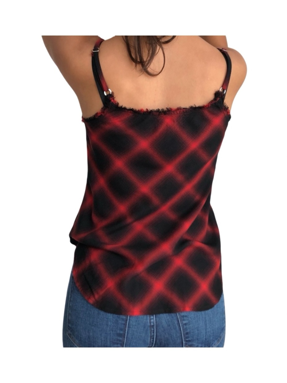 Bella Dahl Buffalo Print Tank with Raw Edge Detail - Picture 2 of 7